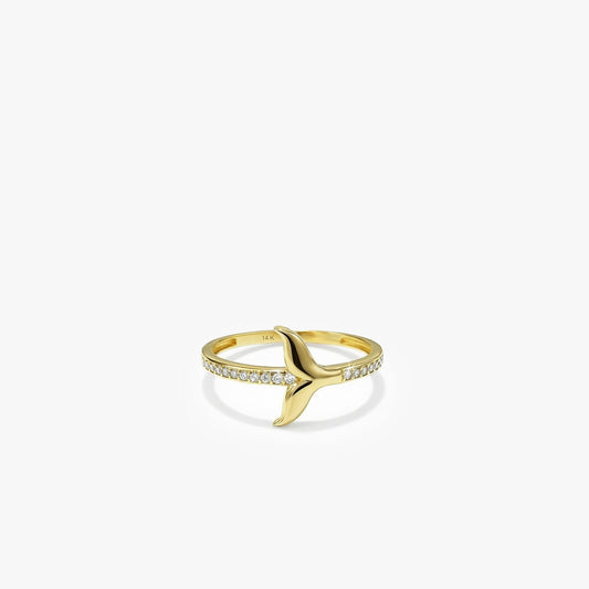 Mermaid Tail Ring | 14K Solid Gold