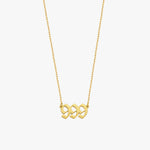 999 Angel Number Necklace | 14K Solid Gold - Mionza Jewelry-999 Necklace, 999 silver necklace, angel numbers, custom date necklace, custom necklace, date necklace, gift for mom, gold 999 necklace, gold number necklace, lucky necklace, mothers day gift, number necklace, personalized gift