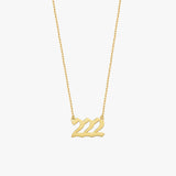 222 Angel Number Necklace | 14K Solid Gold or Gold Plated Silver - Mionza Jewelry-222 necklace, 222 necklace gold, 777 necklace, angel numbers, custom necklace, date necklace, gift for birthday, gift for mom, gold number necklace, lucky necklace, mothers day gift, number necklace, personalized jewelry