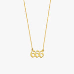 666 Angel Number Necklace | 14K Solid Gold - Mionza Jewelry-1111 necklace, 666 necklace, angel numbers, custom necklace, date necklace, gift for girlfriend, gift for mom, gold number necklace, lucky necklace, mothers day gift, number necklace, personalized gift, personalized jewelry