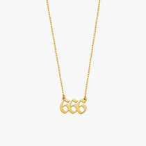666 Angel Number Necklace | 14K Solid Gold - Mionza Jewelry-1111 necklace, 666 necklace, angel numbers, custom necklace, date necklace, gift for girlfriend, gift for mom, gold number necklace, lucky necklace, mothers day gift, number necklace, personalized gift, personalized jewelry