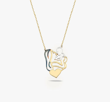 New Mom Necklace | 14K Solid Gold Mionza