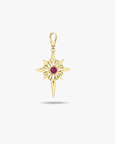 North Star Pendant | 14K Solid Gold - Mionza Jewelry-celestial necklace, christmas gift, gold charm, gold star necklace, good luck charm, north star charm, north star jewelry, north star pendant, star bracelet, star charm, star necklace, star pendant, starburst necklace