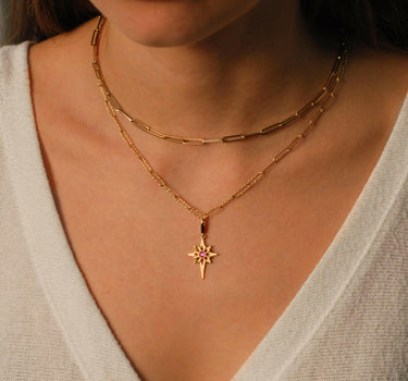 North Star Pendant | 14K Solid Gold