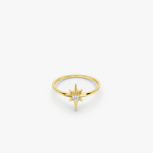 North Star Ring | 14K Solid Gold