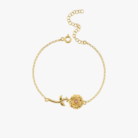 October Birth Flower Bracelet | 18K Gold Vermeil