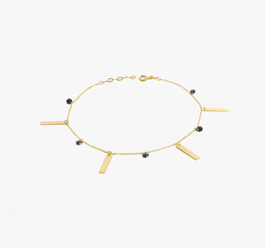 Onyx Station Bracelet | 14K Solid Gold Mionza