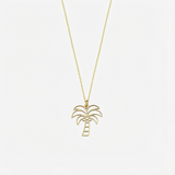 Palm Tree Necklace | 14K Solid Gold