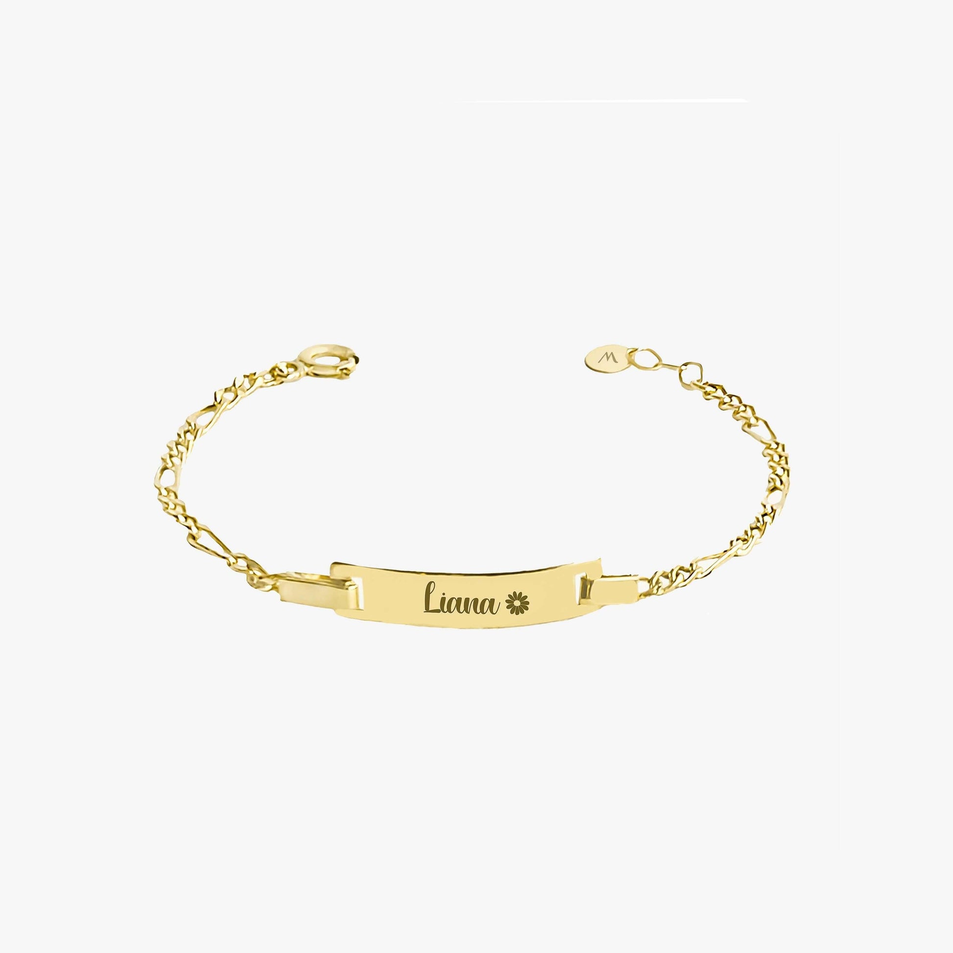 Personalized Baby Bracelet with Name | 14K Solid Gold - Mionza Jewelry-baby boy gift, baby bracelet, baby bracelets, baby girl gift, baby girl jewelry, baby jewelry, baby name bracelet, baby shower gift, custom name bracelet, gold baby bracelet, new baby gift, newborn bracelet, toddler bracelet