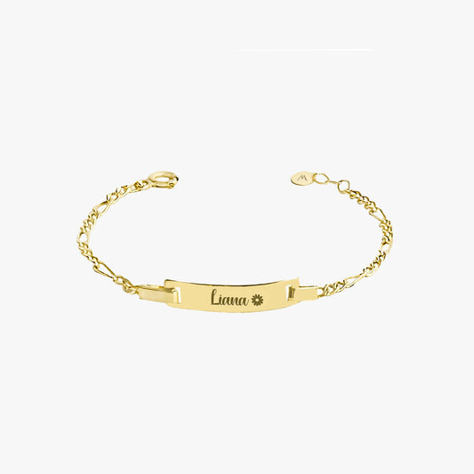 Personalized Baby Bracelet with Name | 14K Solid Gold - Mionza Jewelry-baby boy gift, baby bracelet, baby bracelets, baby girl gift, baby girl jewelry, baby jewelry, baby name bracelet, baby shower gift, custom name bracelet, gold baby bracelet, new baby gift, newborn bracelet, toddler bracelet