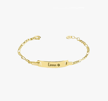 Personalized Baby Bracelet with Name | 14K Solid Gold - Mionza Jewelry-baby boy gift, baby bracelet, baby bracelets, baby girl gift, baby girl jewelry, baby jewelry, baby name bracelet, baby shower gift, custom name bracelet, gold baby bracelet, new baby gift, newborn bracelet, toddler bracelet