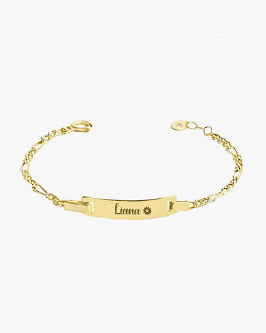 Personalized Baby Bracelet with Name | 14K Solid Gold - Mionza Jewelry-baby boy gift, baby bracelet, baby bracelets, baby girl gift, baby girl jewelry, baby jewelry, baby name bracelet, baby shower gift, custom name bracelet, gold baby bracelet, new baby gift, newborn bracelet, toddler bracelet