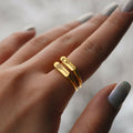 Personalized Birth Flower Ring | 14K Solid Gold Mionza