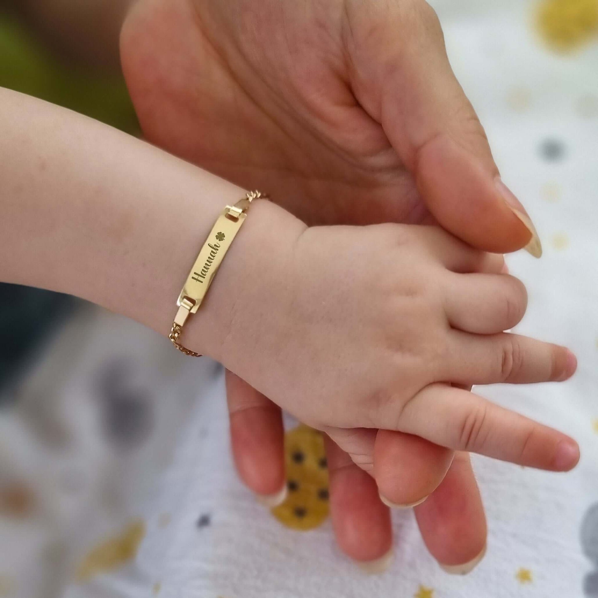 Personalized Baby Bracelet with Name | 14K Solid Gold