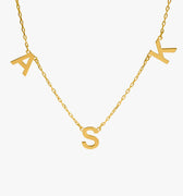 Personalized Letter and Heart Necklace | 14K Solid Gold - Mionza Jewelry-14k gold initial necklace, 14K Solid Gold, Dainty Name necklace, first time gift mom, gifts for her, gifts for mom, Gold Letter Charms, Initial Necklace, initial necklace gold, Letter Necklace, Multiple Initial, Name Necklace, Personalized Jewelry, personlized initial