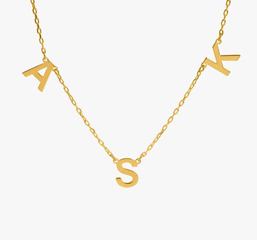 Personalized Letter and Heart Necklace | 14K Solid Gold - Mionza Jewelry-14k gold initial necklace, 14K Solid Gold, Dainty Name necklace, first time gift mom, gifts for her, gifts for mom, Gold Letter Charms, Initial Necklace, initial necklace gold, Letter Necklace, Multiple Initial, Name Necklace, Personalized Jewelry, personlized initial