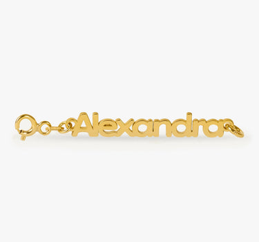 Personalized Name Tag Necklace Extender | 14K Solid Gold Mionza