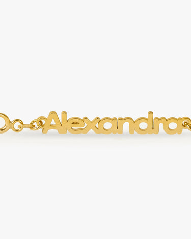 Personalized Name Tag Necklace Extender | 14K Solid Gold Mionza