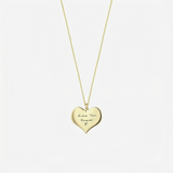 Personalized Heart Necklace | 14K Solid Gold