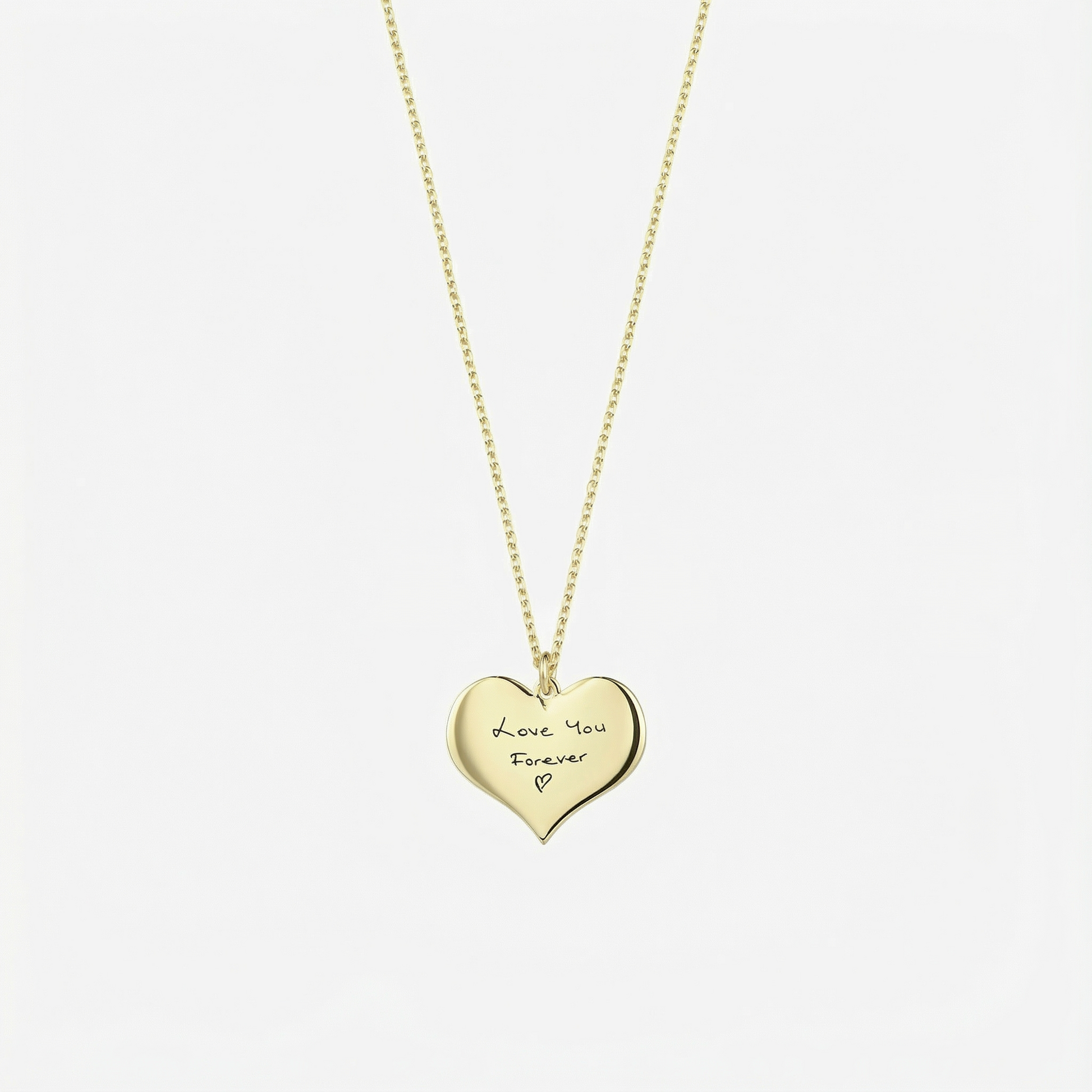 Personalized Heart Necklace | 14K Solid Gold