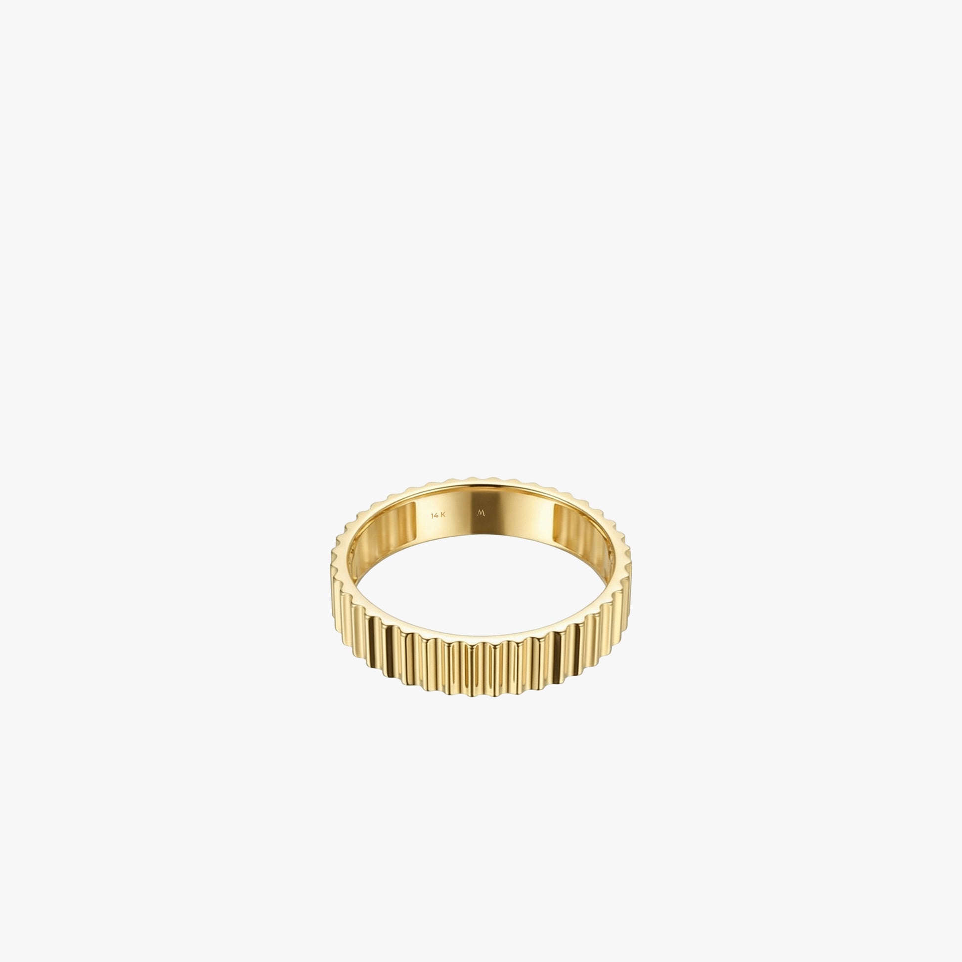 Ribbed Ring | 14K Solid Gold