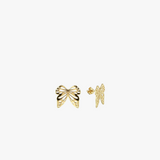 Ribbon Bow Earrings | 14K Solid Gold