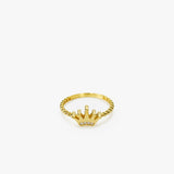 Rope Band Queen Ring | 14K Solid Gold