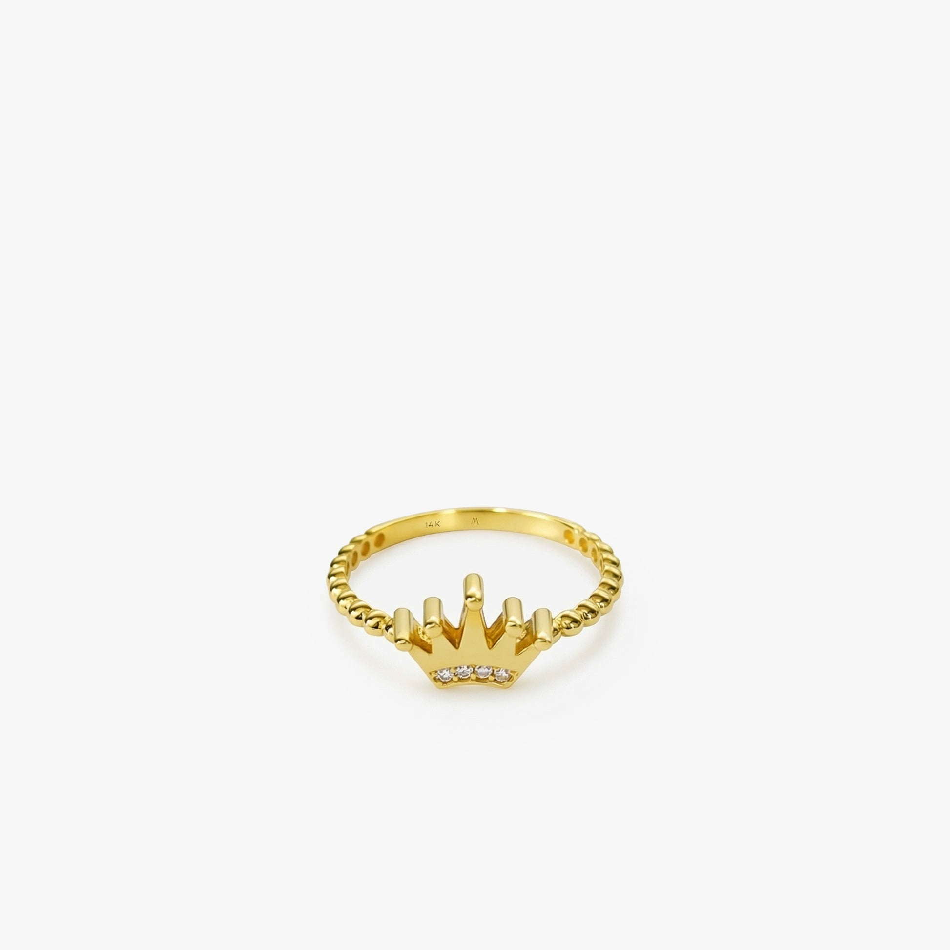Rope Band Queen Ring | 14K Solid Gold
