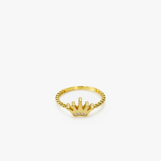 Rope Band Queen Ring | 14K Solid Gold