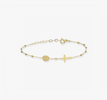 Rosary Bracelet | 14K Solid Gold Mionza
