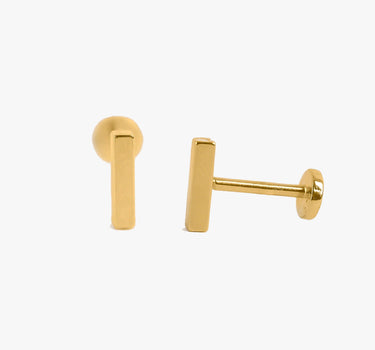 Screwback Ear Piercing | 14K Solid Gold - Mionza Jewelry-conch piercings, dainty stud earrings, earrings studs gold, gold earrings stud, gold stud earrings, helix earrings, lobe piercings, minimalist earrings, small stud earrings, stud earrings, summer jewelry, tiny stud earrings, tragus stud earrings