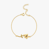September Birth Flower Bracelet | 18K Gold Vermeil