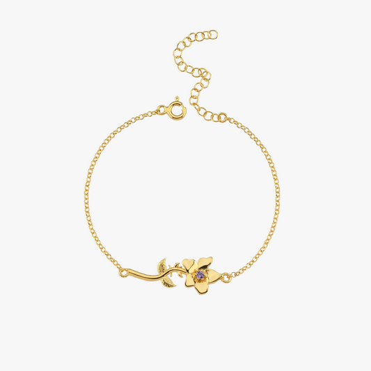 September Birth Flower Bracelet | 18K Gold Vermeil