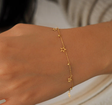 Star Bracelet | 14K Solid Gold