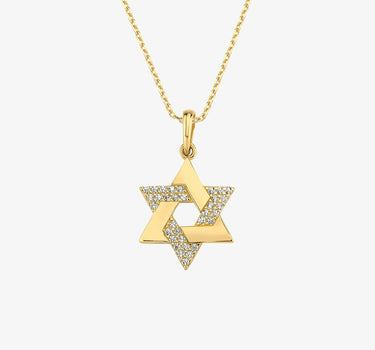 Star of David Necklace | 14K Solid Gold Mionza