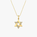 Star of David Necklace | 14K Solid Gold - Mionza Jewelry-David Star Necklace, First Communion, gift for her, Jewish Gift, Jewish Star, Judaica Jewelry, Kabbalah Religious, Religious Pendant, Solid Gold Necklace, Star David Charm, Star David Pendant, Star of David, Tiny David of Star