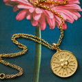 Sun Face Necklace | 18K Gold Vermeil Mionza