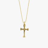Sunburst Cross Necklace | 18K Gold Vermeil