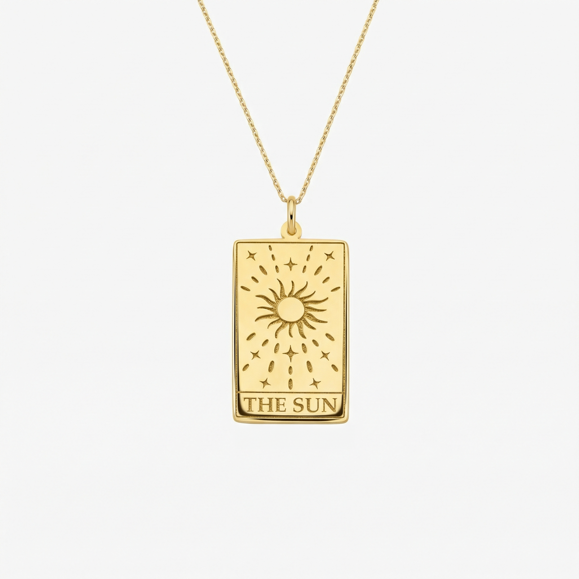 Tarot Card Necklace the Sun | 14K Gold Vermeil