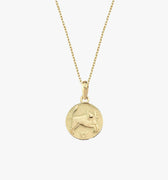 Taurus Zodiac Necklace | 14K Solid Gold - Mionza Jewelry-astrology necklace, birthday gift, celestial necklace, gift for her, gold coin necklace, leo necklace, libra necklace, taurus jewelry, taurus necklace, taurus pendant, zodiac jewelry, zodiac necklace, zodiac pendant