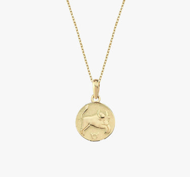 Taurus Zodiac Necklace | 14K Solid Gold - Mionza Jewelry-astrology necklace, birthday gift, celestial necklace, gift for her, gold coin necklace, leo necklace, libra necklace, taurus jewelry, taurus necklace, taurus pendant, zodiac jewelry, zodiac necklace, zodiac pendant