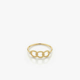 Triple Chain Link Ring | 14K Solid Gold