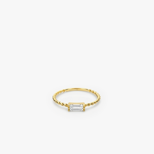 Twisted Band Ring | 14K Solid Gold