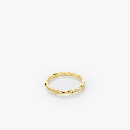 Twisted Band Ring | 14K Solid Gold