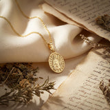 St. Hildegard Catholic Medal Necklace | 14K Solid Gold