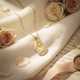 St. Therese Catholic Medal Necklace | 14K Solid Gold