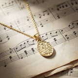 St. Cecilia Catholic Medal Necklace | 14K Solid Gold