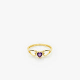 Winged Heart Ring | 14K Solid Gold