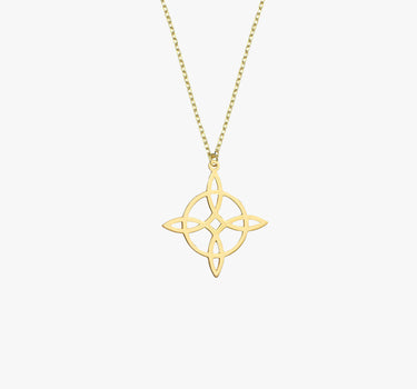 Witches Knot Necklace | 14K Solid Gold Mionza