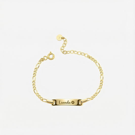 Baby Gold Bracelet with Name | 14K Solid Gold